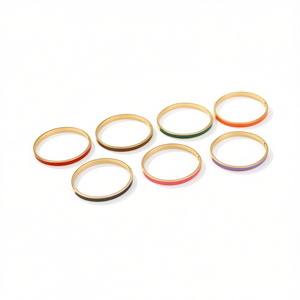 Bracciale Aperto Pulsara 50x60 in Acciaio Inossidabile con Finitura a Goccia d'Olio, Braccialetto alla Moda - Product Image 1