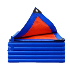 Boxin PE Tarpaulin Blue Orange 100x150cm <b>Waterproof</b> Rainproof Outdoor Cover - Product Image 1