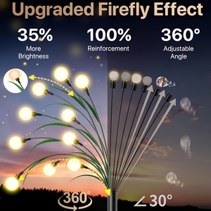 Lampes solaires oscillantes pour jardin, effet luciole, éclairage décoratif extérieur en forme d'étoile pour allée, chemin, décoration de mariage - Product Image 6