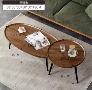 बक्स घर आधुनिक ओवल लक्जरी कॉफी टेबल स्मार्ट नॉर्डिक दौर लकड़ी चाय की मेज पोर्टेबल