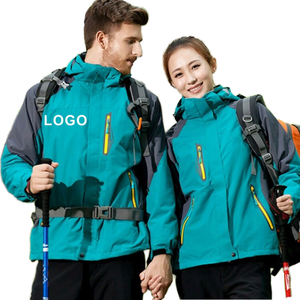 Veste d'extérieur unisexe trois-en-un avec doublure en polaire antibactérienne, ensemble coupe-vent deux pièces tissé résistant au froid pour l'automne et l'hiver - Product Image 3
