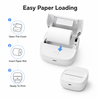 Printer Thermal Mini Saku 203DPI Bluetooth Pembuat Stiker untuk Catatan Belajar dan Jurnal