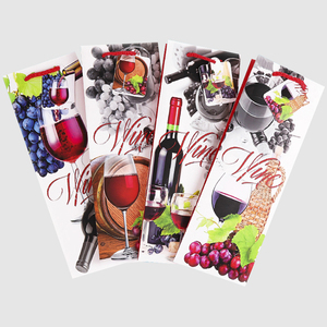 Nhà Máy Bán Buôn Tùy Chỉnh Ưa Thích Chất Lượng Cao Tái Sử Dụng Kraft Giáng Sinh Chai Rượu Vang Quà Tặng Túi Giấy - Product Image 1