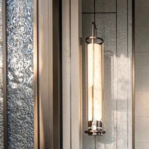 Imitation Marble <b>Wall</b> Lamp Led <b>Light</b> E27 <b>Switch</b> Control For Living Room Hallway New Chinese Style - Product Image 2
