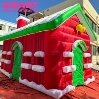 Tente de maison de Noël gonflable personnalisée Xmas Santa Grotto pour les activités de plein air