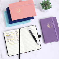 Carnet en cuir rigide A6 avec logo personnalisé, agenda et journal professionnel, reliure cousue