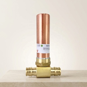 Conector en T PEX <span class=keywords><strong>Wirsbo</strong></span> F1960 de media pulgada, tamaño AA, de cobre sin plomo, con certificación CUPC NSF 372 y NSF 61, para amortiguador de golpes de agua - Product Image 1