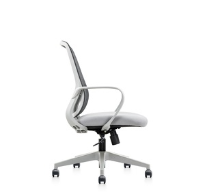 Sedia da Ufficio Ergonomica Girevole con Schienale in Rete, Braccioli Fissi e Altezza Regolabile per Ufficio - Product Image 2