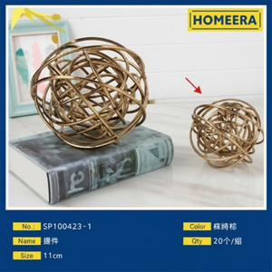 Commercio all'ingrosso decorazione Per la casa 11cm decorativo in metallo globo scultura campione di colore 20 pezzi Per scatola da fornitore di fiducia - Product Image 1