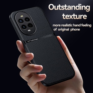 Custodia magnetica in pelle Business di lusso per Huawei nova 13 12 11 10 <span class=keywords><strong>9</strong></span> 8 Pro SE 12s/per <span class=keywords><strong>Honor</strong></span> 50 Pro <span class=keywords><strong>Cover</strong></span> morbida con piastra metallica - Product Image 2