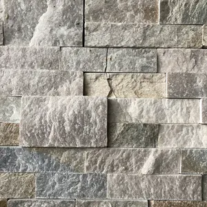 Design pratico quarzite marrone chiaro pietra naturale sporgenza pietra parete piastrelle roccia pietra bianca cultura