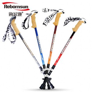 Bâtons de randonnée en fibre de carbone Robinson Nightblade 62-135 cm, bâtons de marche pliables à verrouillage externe, bâtons de marche pour l'extérieur - Product Image 1