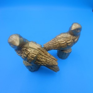 Bird-shaped Curtain <b>Rod</b> Finials Gold <b>Plastic</b> Antique Design Decorative Accessories for Curtains - Product Image 2