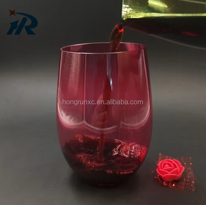 <span class=keywords><strong>Verre</strong></span> à vin rouge en plastique <span class=keywords><strong>jetable</strong></span> de <span class=keywords><strong>couleur</strong></span> personnalisée sans pied Unbreak - Product Image 1