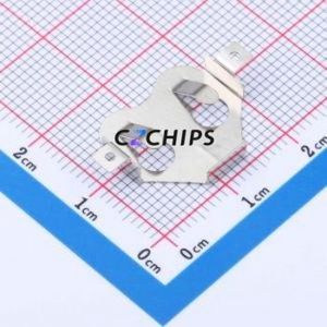 MY-1632-03-R Button & Strip Battery Connector SMD Connector Battery Clip CR1632 Phosphor Bronze Nickel - Product Image 1