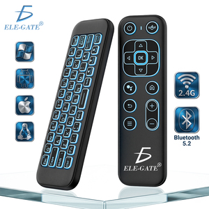 Souris Air Mouse ELE-GATE avec mini clavier sans fil Bluetooth 2.4G rétroéclairé pour PC TV Box - Product Image 1
