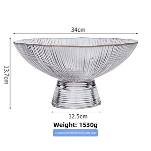Plato para Servir Frutas con Diseño Creativo de Fuegos Artificiales en Forma de Flor, con Patrón Personalizado y Gran Capacidad de Almacenamiento - Product Image 5