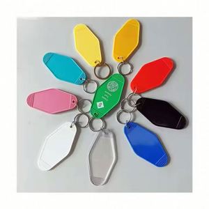 Design Custom logo Color Blank Plastic Vintage Motel Rooms Hotel <b>Keychain</b> - Product Image 6