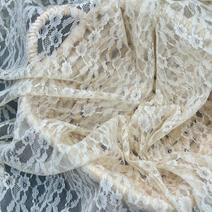 YYスタイリッシュな花柄80% ナイロン20% メタリックヤーン薄手メッシュ生地シルバーレース生地女性用衣服ドレス - Product Image 2