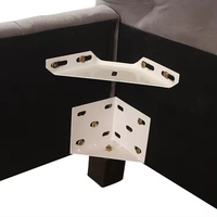 Cadre de lit Queen King Size Cadre de lit rembourré en velours de luxe avec boutons tuftés pour meubles de chambre à coucher