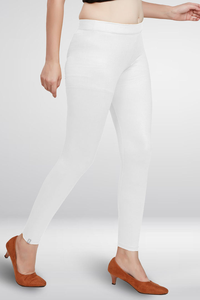 Stylish <b>Grey</b> Slim Fit Leggings for Women Soft Stretch Fabric Comfortable Everyday Wear Pants - Product Image 3