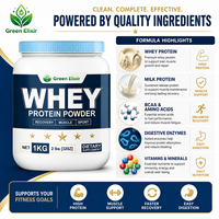 Isolat Protein Whey Mass Gainer Bubuk Suplemen Nutrisi Olahraga untuk Pembentukan Otot Dewasa