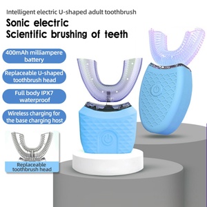Cepillo de Dientes Inalámbrico Sónico en Forma de U, 360 Grados, Luz Ultrasonica para Blanqueamiento Dental, Cepillo de Dientes Eléctrico Automático de Silicona para Adultos - Product Image 4