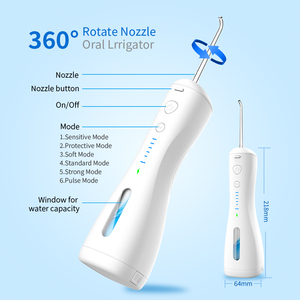 Limpiador de dientes eléctrico inalámbrico profesional 240ML IPX7 <span class=keywords><strong>Irrigador</strong></span> impermeable Chorro de agua dental Cuidado bucal recargable portátil - Product Image 4