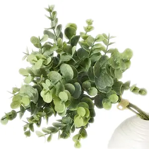 QSLH-E903 인공 꽃 장식 수제 뭉치 유칼립투스 플라스틱 잎