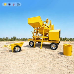 Bétonnière mobile 500L à 4 roues, alimentée au diesel, avec tambour renforcé de 3 mm au haut et de 4 mm au bas, pour chantier - Product Image 2