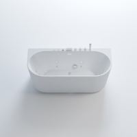 Baignoire de massage de luxe moderne, spa de luxe, bain à remous extérieur avec buses d'air massantes, lampe LED WT-520FL-17080