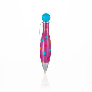 Stylo à bille rotatif court en forme de boule de bowling, mini stylo en plastique à encre bleue, papeterie éducative pour étudiants, cadeau promotionnel - Product Image 6