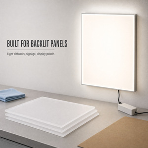 Panneau acrylique givré découpé sur mesure pour boîte à lumière, diffuseur de lampe pour enseigne rétroéclairée, présentoir de vente au détail, feuille translucide mate - Product Image 1