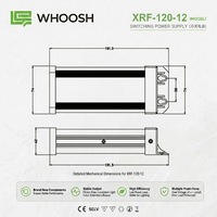 Alimentation LED étanche 120W 12V 10A IP62 pour extérieur, convertisseur 220V AC vers DC pour bande LED et signalétique
