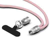 Câble de charge rapide 60W avec conducteur en cuivre pur, sangle en silicone pour téléphone portable - Conception anti-perte