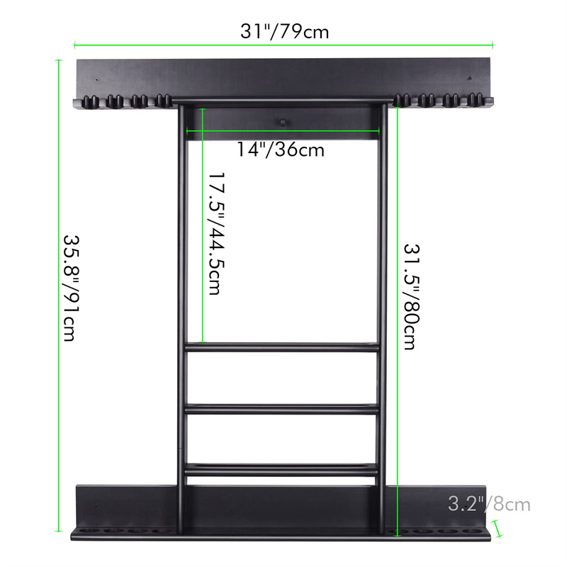 Porte-craie Mural Pour Billard – Support 3 Craies – Noir, Impression 3D PLA