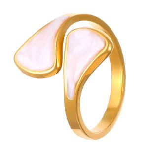 Bague Ins Hip-Hop Européenne et Américaine <span class=keywords><strong>Plaqué</strong></span> <span class=keywords><strong>Or</strong></span> <span class=keywords><strong>18K</strong></span> pour Femme, Bague Empilable Quotidienne Tendance, Bijou Cadeau Élégant - Product Image 3