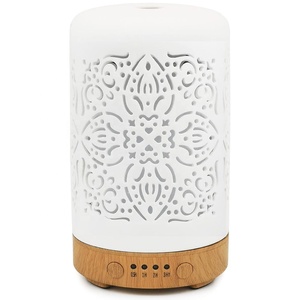 Vente en gros 100ml de diffuseur d'arôme en céramique d'huile essentielle de synchronisation creuse intelligente LED aromathérapie pour la maison hôtel - Product Image 1