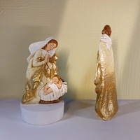 Nouveaux ornements de crèche de Noël transfrontaliers, personnages religieux, scène de la Nativité, sculptures artistiques en résine époxy, artisanat de Noël