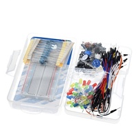 Kit de composants électroniques universels 650 pièces comprenant des résistances LED condensateurs pour le prototypage et les tests