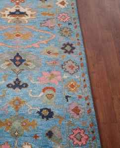 Oushak พรมสไตล์ตะวันออกทำด้วยมือผ้าฝ้ายขนสัตว์ตุรกีย้อมสีผักขนาด8x10 - Product Image 2