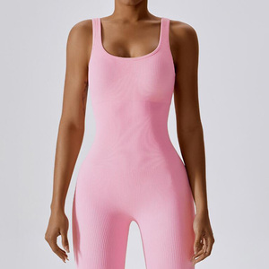 Rnshanger ชุดจั๊มพ์สูทสำหรับผู้หญิงชุดหมีขาสั้นชุดติดกันแนวสตรีทแฟชั่นชุดเล่นกีฬาฟิตเนสชิ้นเดียว - Product Image 2