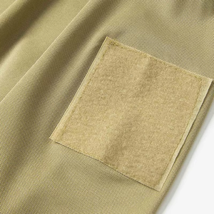 DF25 T-shirt tactique en maille pour hommes, entraînement sportif extérieur, anti-UV, séchage rapide, évacuation de l'humidité, léger, haut de gamme pour le travail en extérieur, vente en gros - Product Image 6