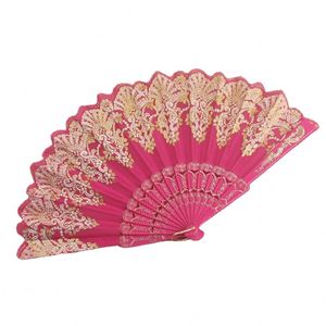 Éventail espagnol personnalisé en plastique PP sur le thème de l'amour, gravé et imprimé, pour femmes - Product Image 1