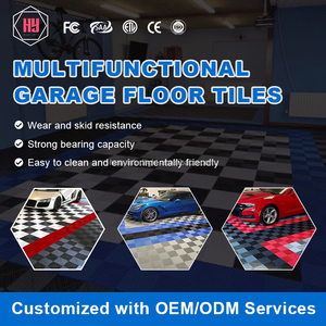Dalles de Sol de Garage Interverrouillables en PP Antidérapantes 400*400*18mm/Tapis de Sol Interverrouillables en Plastique Amovibles pour Lavage de Voitures - Product Image 5