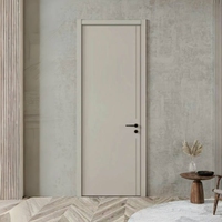 Portes intérieures modernes en bois Porte d'intérieur blanche design à noyau solide Portes d'intérieur insonorisées en MDF avec accessoires