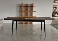 Table à manger en bois de luxe moderne nordique Meubles extensibles contemporains pour hôtel fonctionnel et élégant