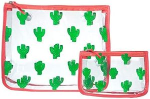 Custom Logo PVC Waterproof Clear <b>Makeup</b> Bag Girl Pink Transparent Toiletry Portable Beach Bathroom Cosmetic Bag Set - Product Image 4