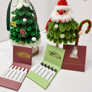 Cajas de cerillas de madera plegables personalizadas para Navidad, regalos de agradecimiento para clientes de negocios, cerillas de madera seguras - Product Image 5