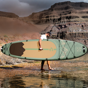 Planche de paddle gonflable (SUP) double couche 11'6"x35"x6" personnalisable avec logo OEM pour adultes de tous niveaux - Vente en gros - Product Image 1
